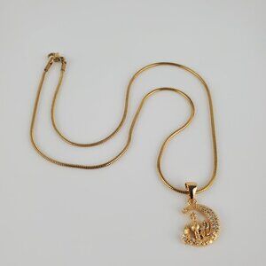 Necklaces with pendant , new with tags , stainless steel , color gold